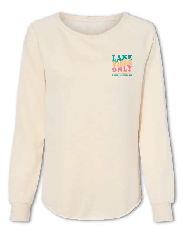 Men’s stylish acid-wash hoodie-Lake Vibes Crew (Customizable)