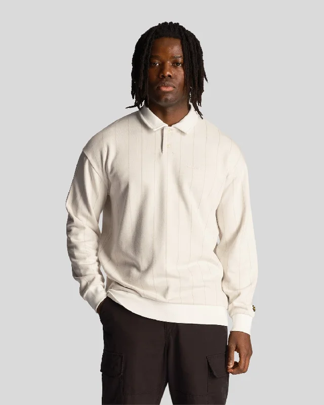 Men’s bold split hoodie-Pinstripe Collared Sweatshirt