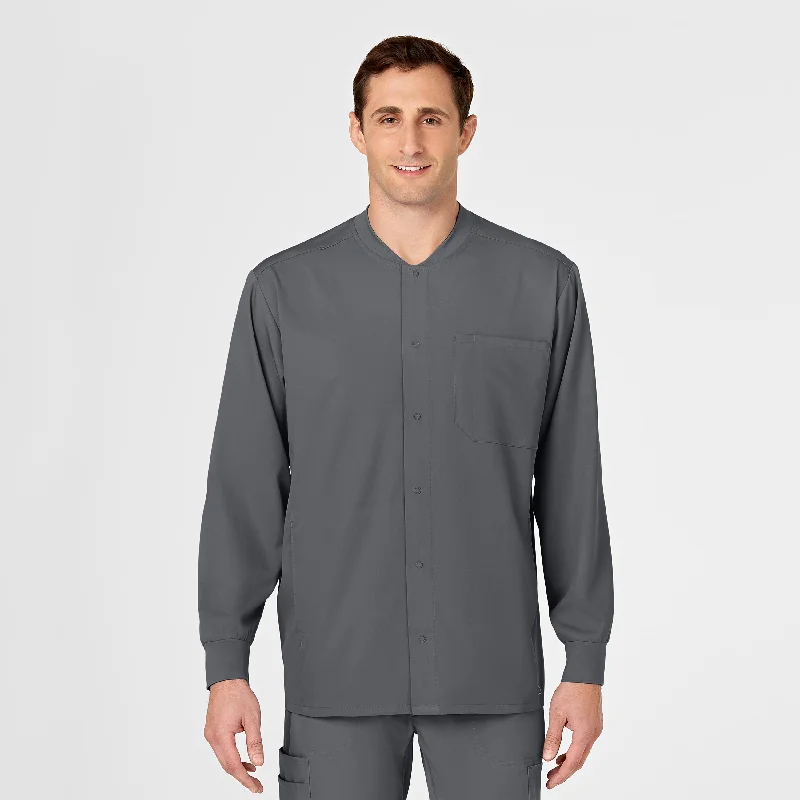 Men’s bold suede coat-PRO Men's Snap Front Scrub Jacket - Pewter