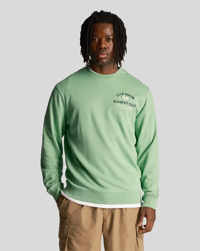 Men’s casual french-terry sweatshirt-Racquet Club Graphic Sweatshirt