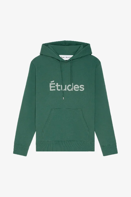 Men’s slim-fit jersey hoodie-REGULAR HOODIE ÉTUDES GREEN