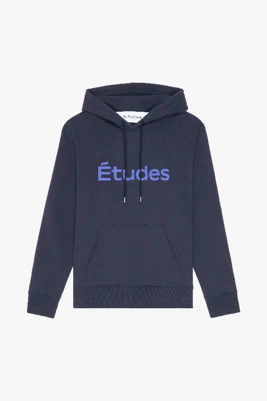 Men’s lightweight tonal hoodie-REGULAR HOODIE ÉTUDES NAVY