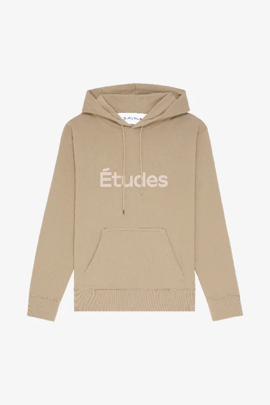 Men’s soft acid-wash sweatshirt-REGULAR HOODIE ÉTUDES TAN