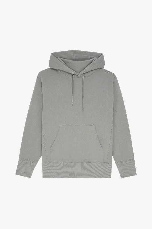 Men’s bright tonal hoodie-RELAX HOODIE GREY