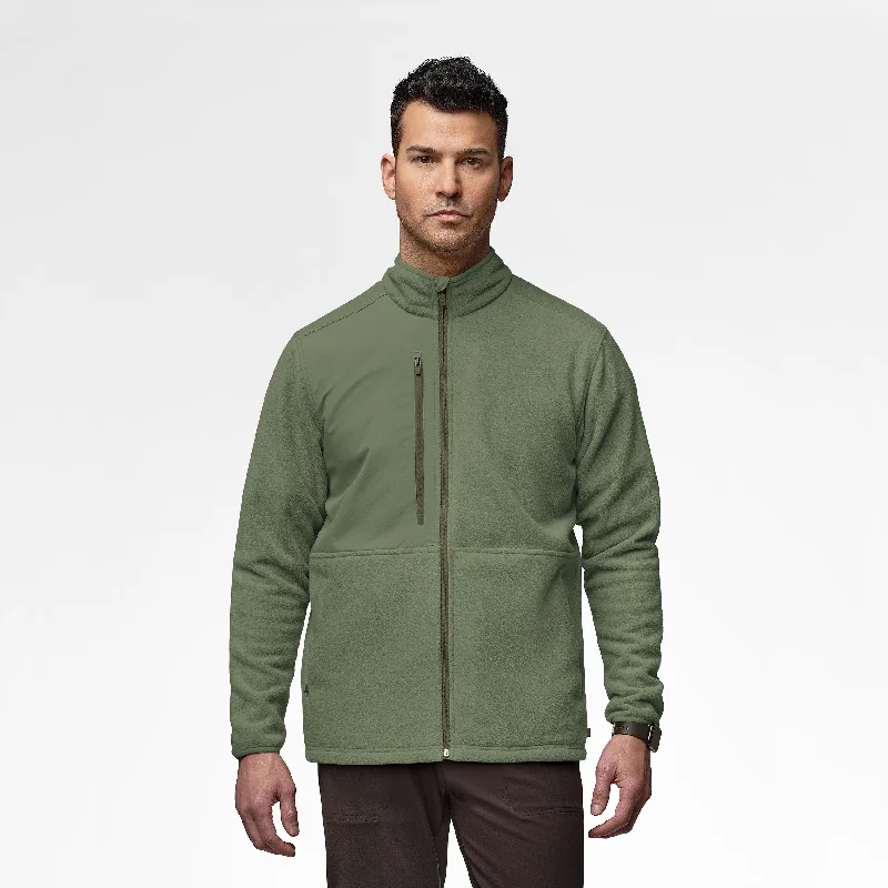 Men’s lightweight softshell jacket-Slate Men's Micro Fleece Zip Jacket - Olive