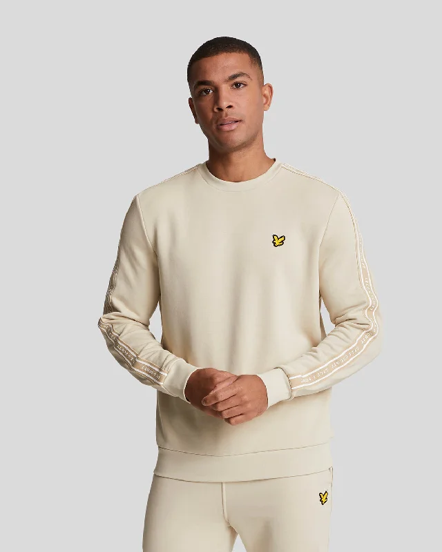 Men’s relaxed panel sweatshirt-Sports Tape Crew Neck Sweatshirt