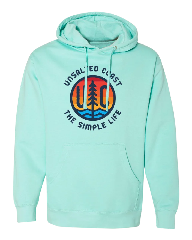 Men’s breathable acid-wash hoodie-THE SIMPLE LIFE HOODIE