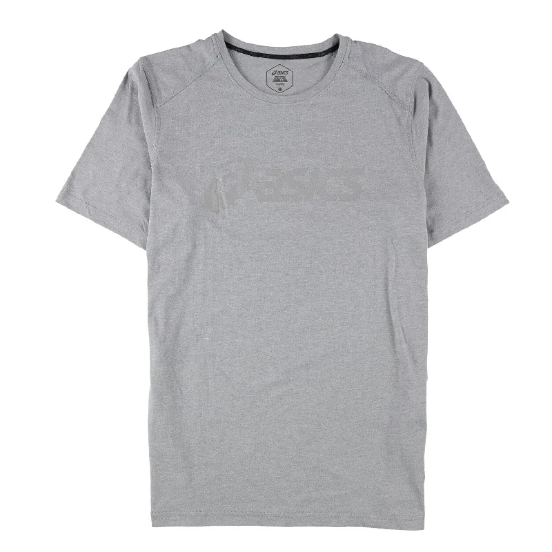 Men’s soft tribal shirt-ASICS Mens Essential Triblend Graphic T-Shirt, Grey, Large