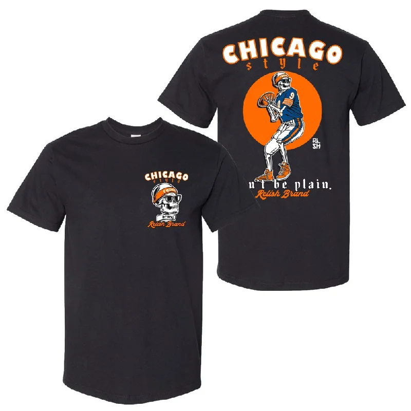 Men’s modern tribal tee-"Don't be Plain" - Chicago Style Football