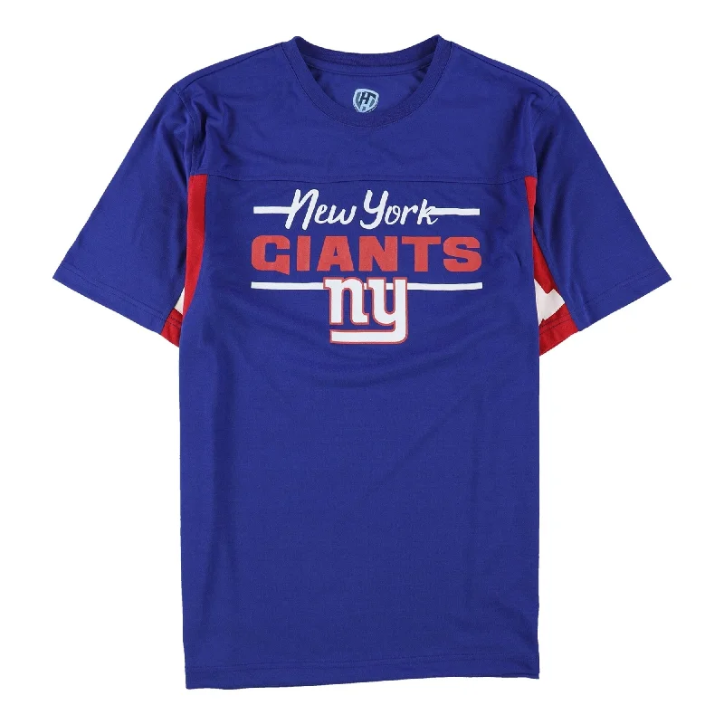 Men’s trendy supima shirt-Hands High Mens New York Giants Graphic T-Shirt, Blue, Large