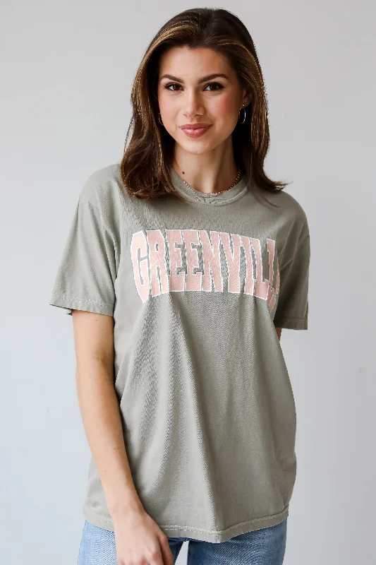 Men’s casual ombre shirt-Sage Greenville Tee