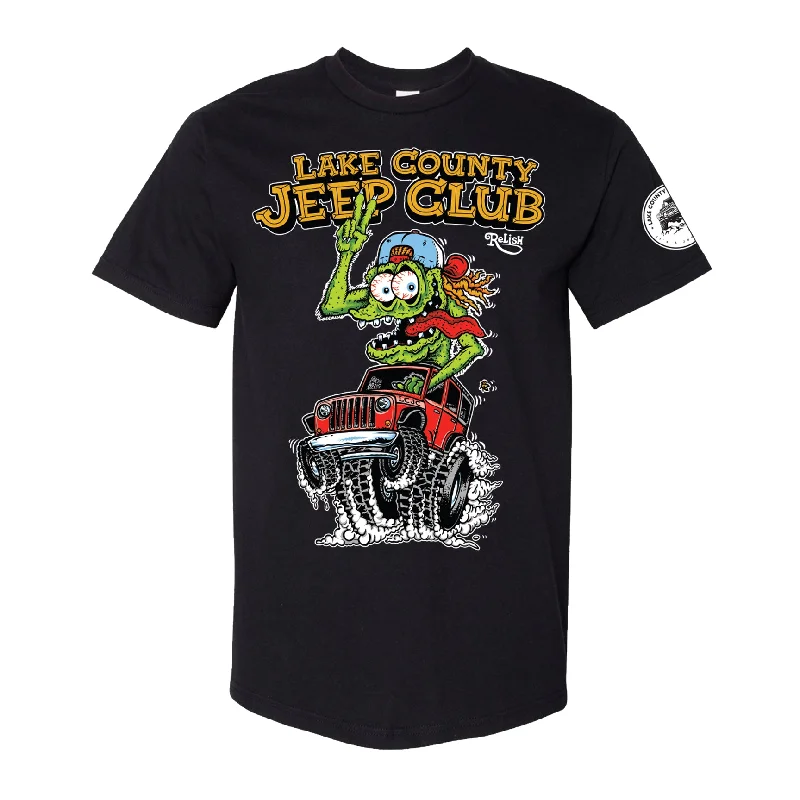 Men’s bold raglan tee-Lake County Jeep Club - Fink tee