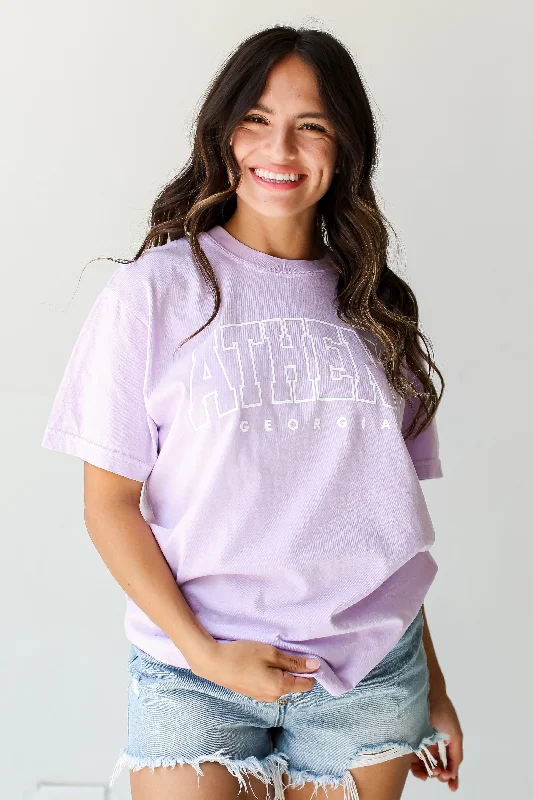 Men’s casual heathered tee-Lavender Athens Georgia Tee