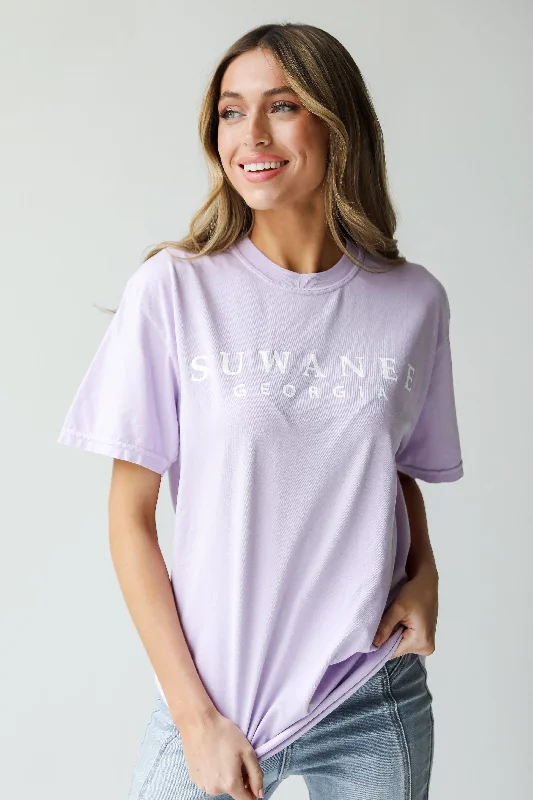 Men’s stylish mercerized shirt-Lavender Suwanee Georgia Tee