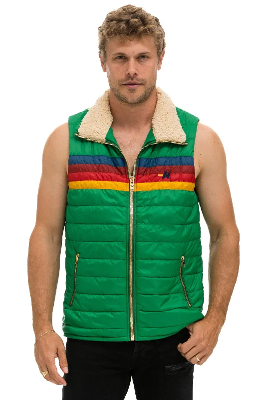 Men’s stylish henley top-MEN'S 4 STRIPE VEST SHERPA- AMAZON