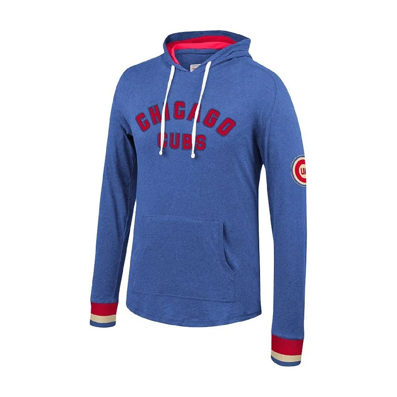 Men’s comfy dri-fit top-Mitchell & Ness Mens Chicago Cubs Embellished T-Shirt, Blue, Small