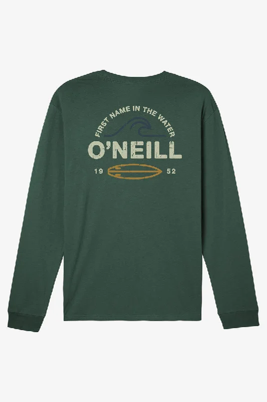 Men’s trendy supima shirt-O'Neill Rip Tide Long Sleeve L/S Tee-Dark Olive