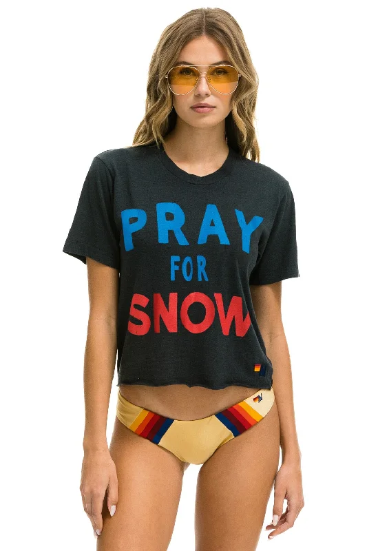 Men’s comfy raglan shirt-PRAY FOR SNOW BOYFRIEND TEE - CHARCOAL