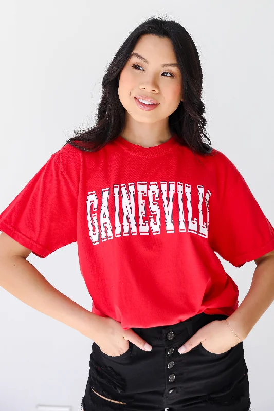 Men’s durable modal shirt-Red Gainesville Tee