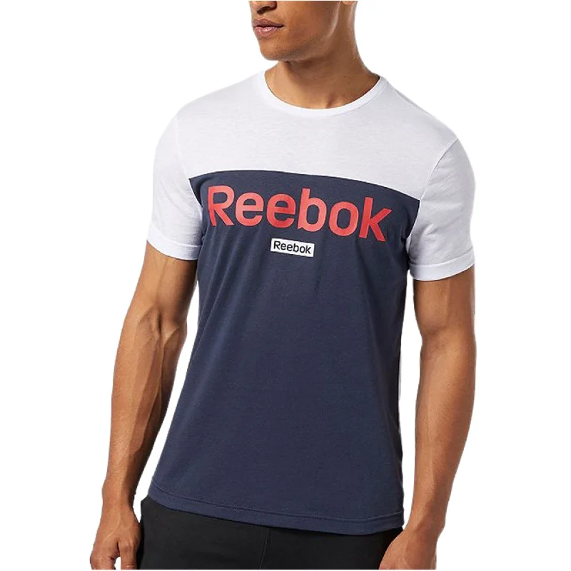 Men’s lightweight chevron shirt-Reebok Mens Training Essentials Graphic T-Shirt, White, X-Small