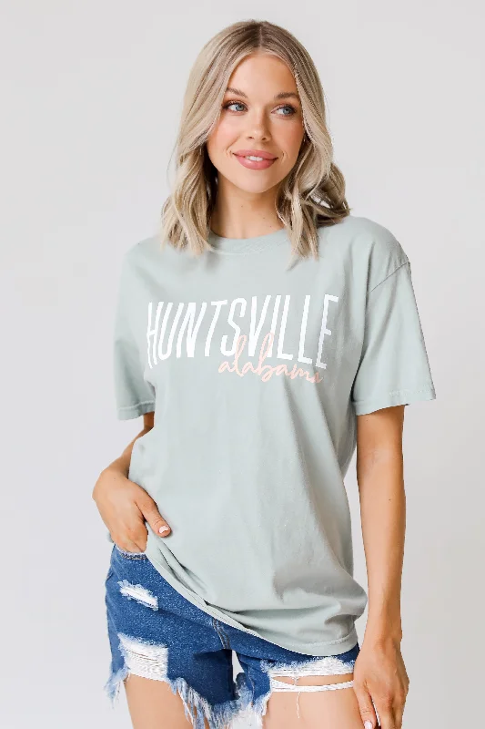 Men’s breathable modal top-Sage Huntsville Alabama Tee