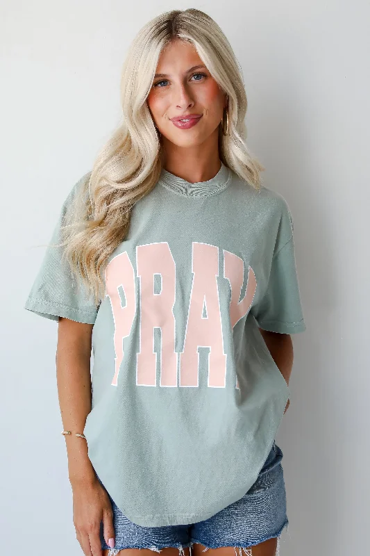 Men’s comfy paisley tee-Sage Pray Tee