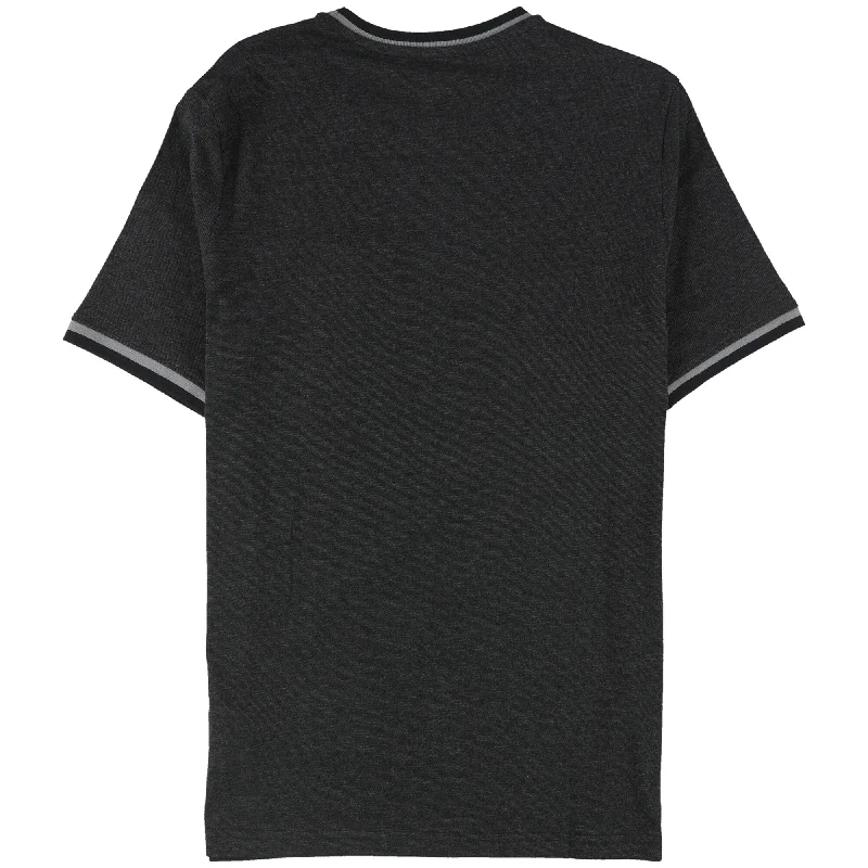 Men’s casual chevron top-Skechers Mens 2-Tone Promenade Basic T-Shirt, Black, Medium