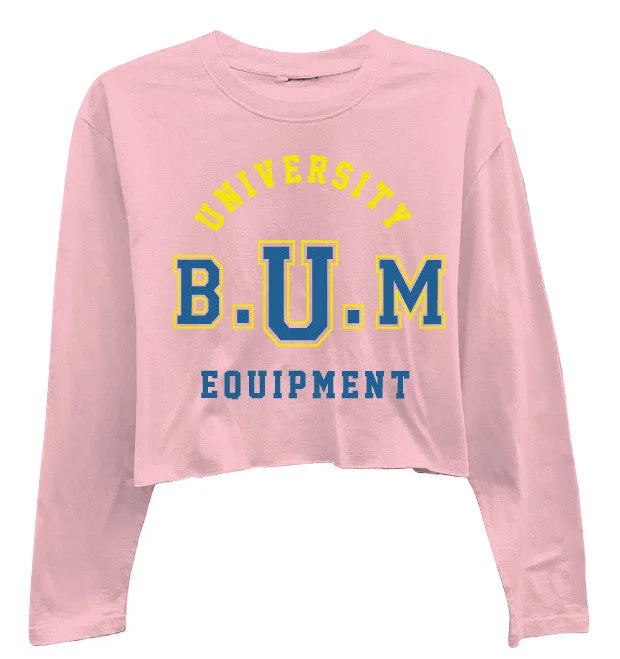 Men’s comfy raglan shirt-University High-Low Long Sleeve - Soft Pink