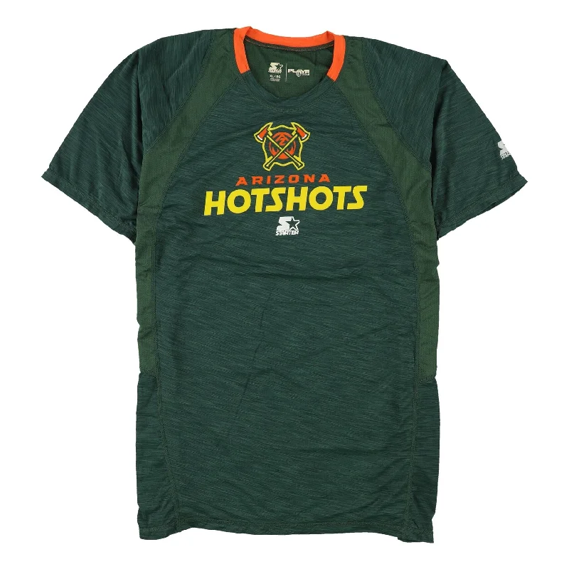 Men’s slim-fit pique tee-STARTER Mens Arizona Hotshots Graphic T-Shirt, Green, X-Large