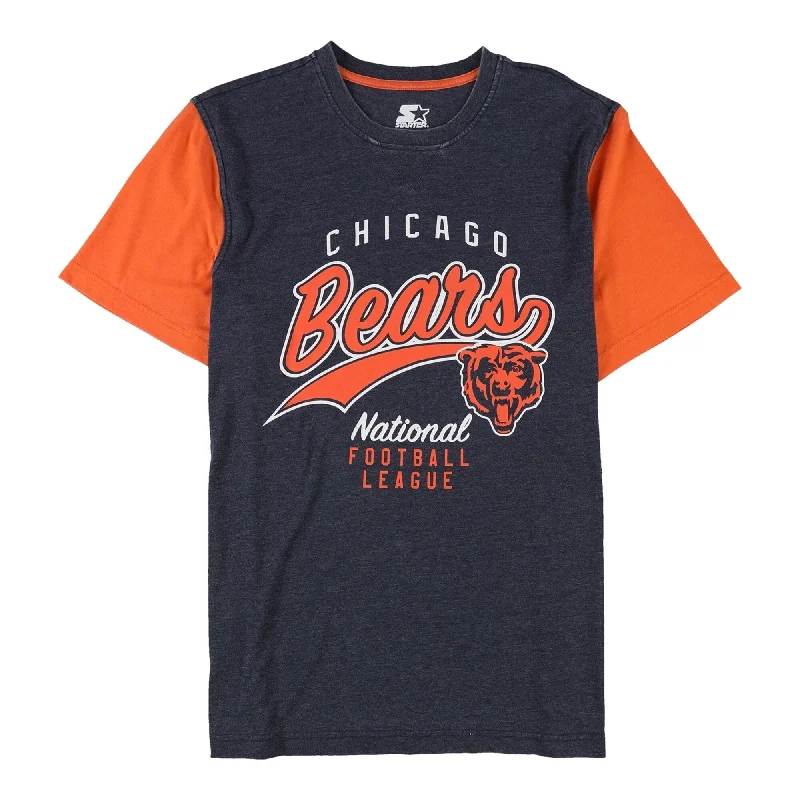 Men’s lightweight polka-dot top-STARTER Mens Chicago Bears Graphic T-Shirt, Blue, Large