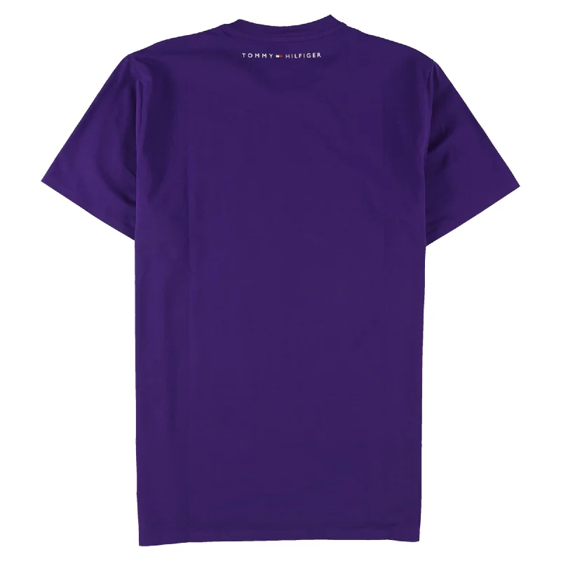 Men’s comfy raglan shirt-Tommy Hilfiger Mens Minnesota Vikings Graphic T-Shirt, Purple, Medium