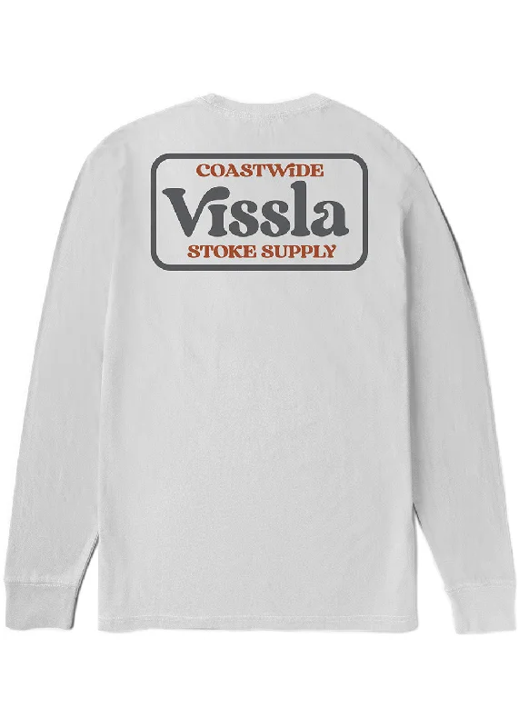 Men’s bright modal top-Vissla Coastwide L/S Tee-White