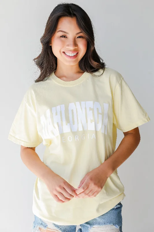 Men’s durable dri-fit top-Yellow Dahlonega Georgia Tee