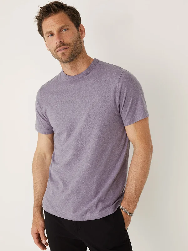 Men’s soft heathered top-The Hemp Slim T-Shirt in Slate Violet