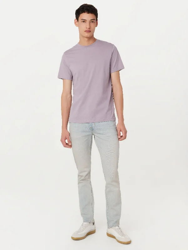 Men’s comfy mercerized shirt-The Essential Slim T-Shirt in Lilac Grey