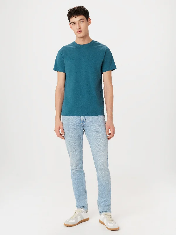 Men’s durable dri-fit top-The Essential Slim T-Shirt in Mallard Blue