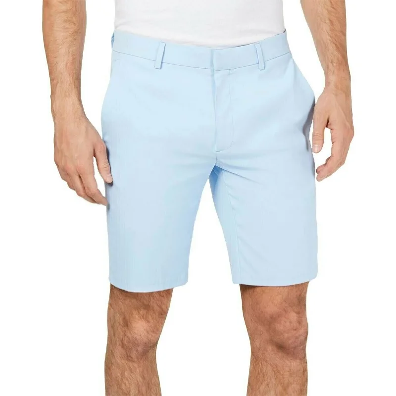 Men’s slim-fit seersucker trousers-Alfani Men's Alfatech Stretch Waistband 9" Shorts Blue Size 38 Reg