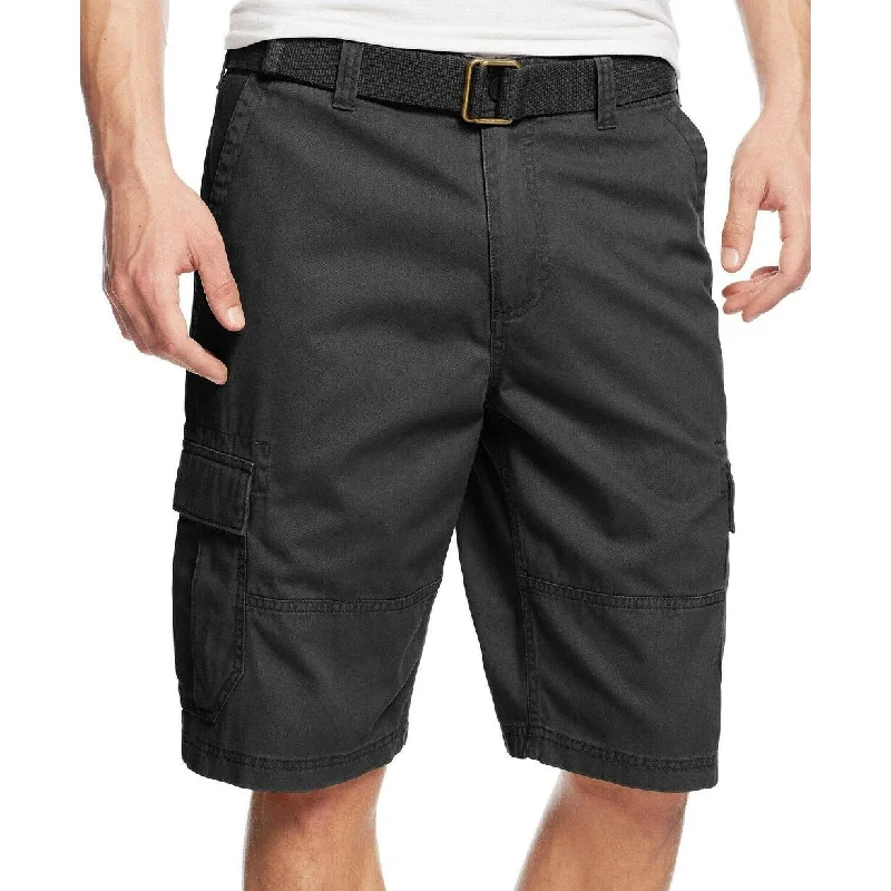 Men’s trendy harem pants-American Rag Men's Belted Relaxed Cargo Shorts Gray Size 30 Regular - 30 Regular