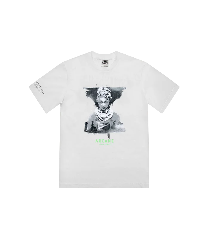 Men’s bold supima top-BBC X ARCANE EKKO TEE - WHITE