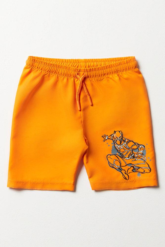 Men’s durable tailored trousers-Black Panther Shorts Orange