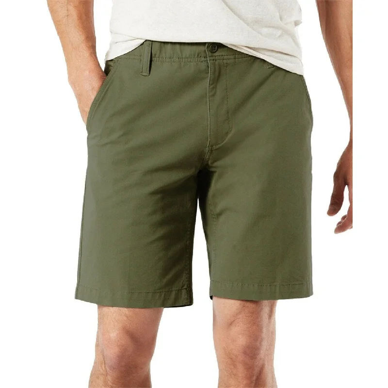 Men’s bright duck trousers-Dockers Men's Straight Fit Chino Smart 360 Flex 4-way Stretch 9.5" Shorts Oliva Size 36