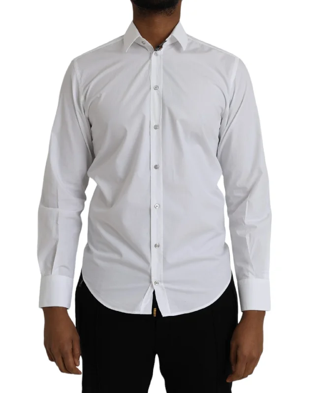 Men’s relaxed tattersall shirt-Dolce & Gabbana  Cotton Long Sleeve Dress MARTINI Men's Shirt