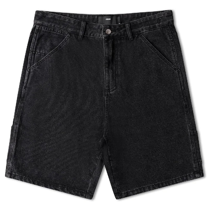 Men’s relaxed pinstripe pants-Former Reynolds Denim 21' Walk Shorts - Black Stone