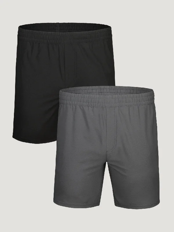 Men’s relaxed parachute trousers-Foundation Stretch Performance Shorts 2-Pack