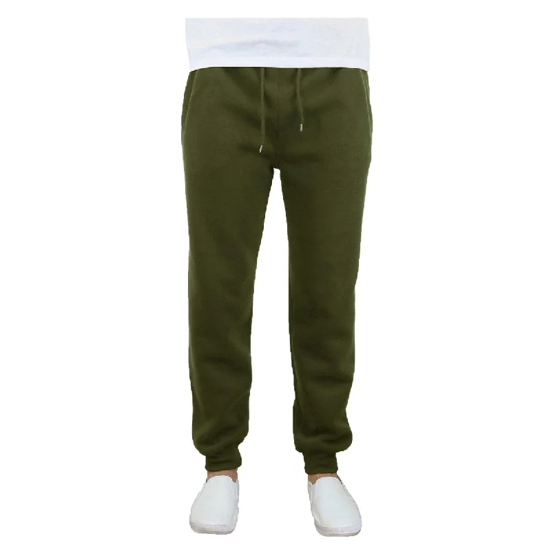 Men’s lightweight ripcord trousers-Galaxy By Harvic Men's Slim Fit Jogger Pants Green Size Xx-Large