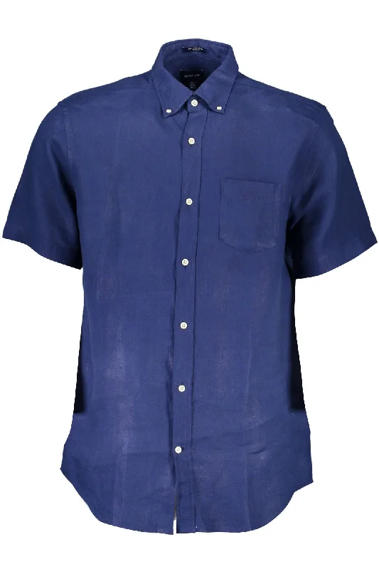 Men’s lightweight chamois shirt-Gant Elegant  Linen Button-Down Men's Shirt