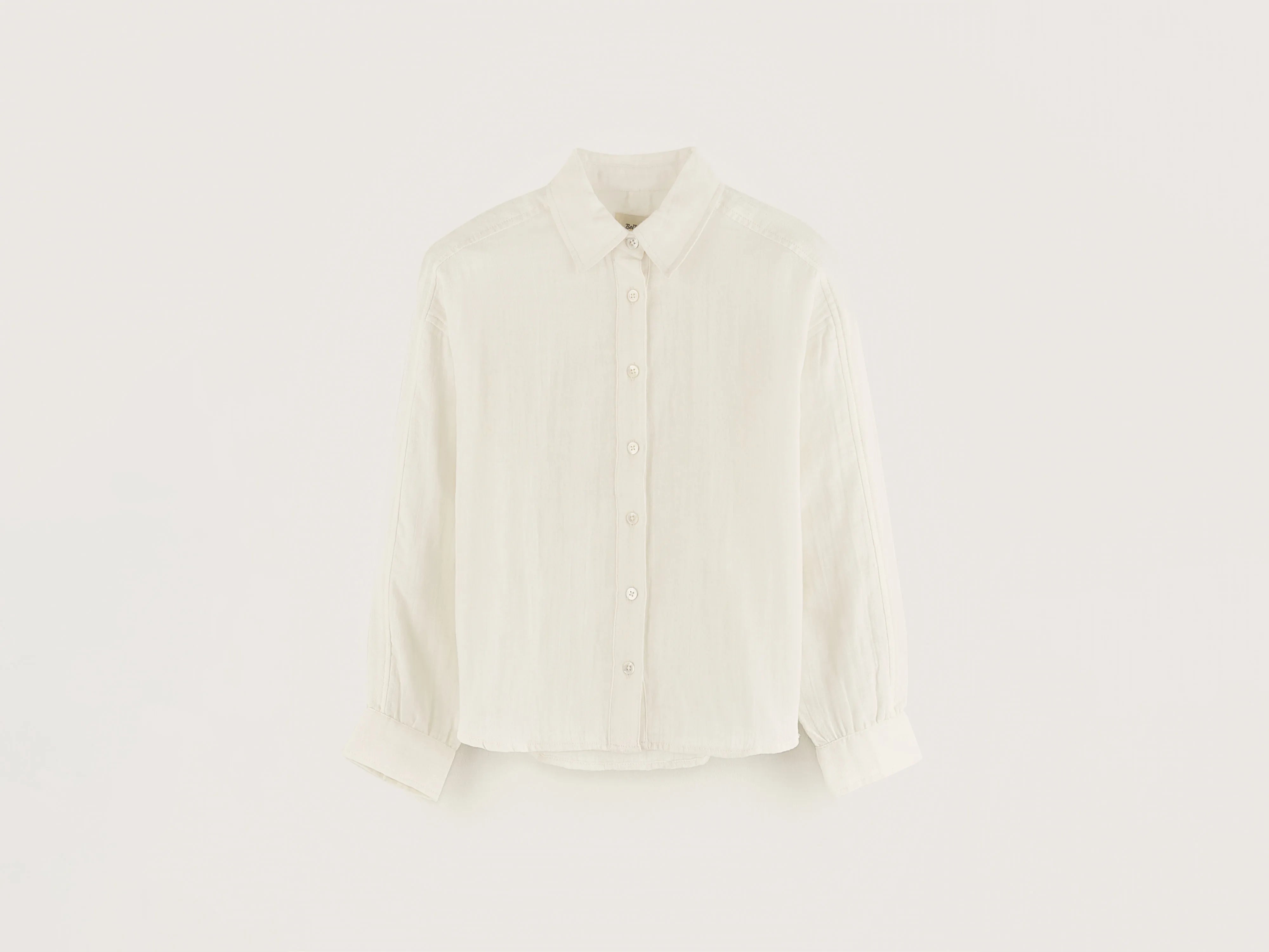 Men’s breathable voile shirt-Hester straight shirt (242 / G / VINTAGE WHITE)