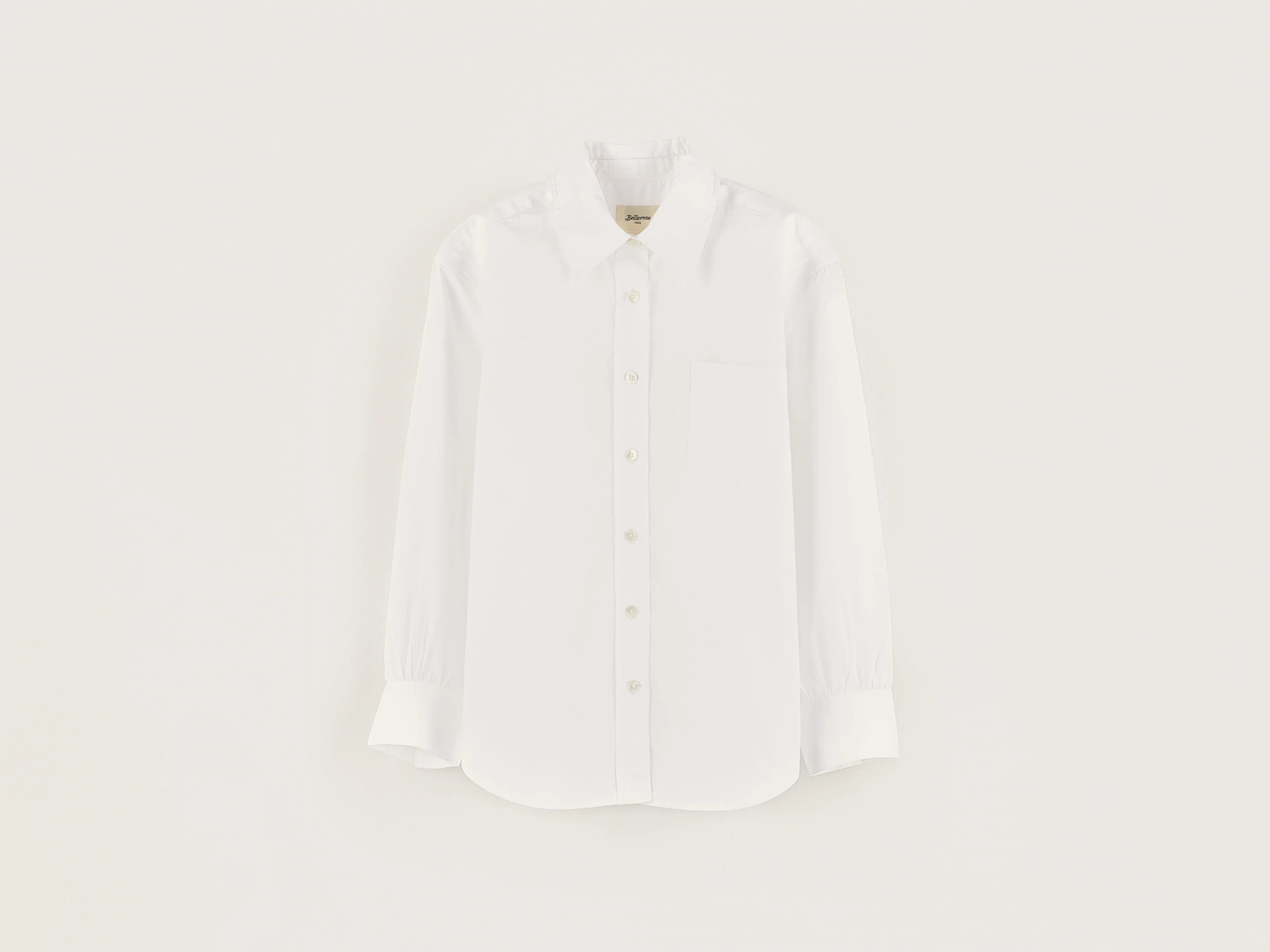 Men’s breathable tattersall shirt-Ironie straight shirt (242 / G / WHITE)