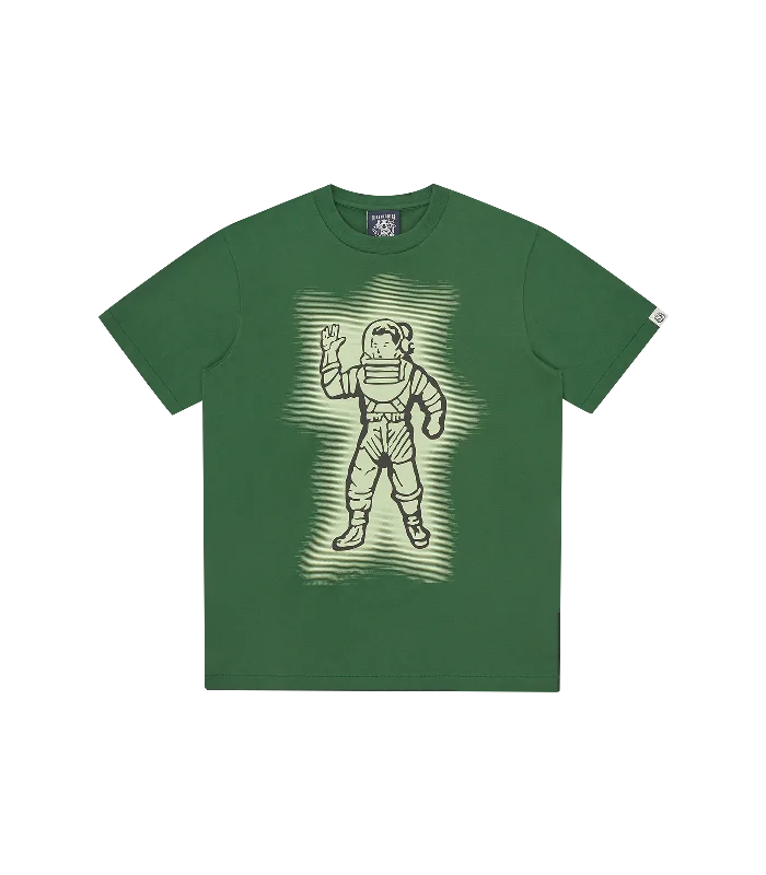 Men’s relaxed heathered shirt-GLOW STANDING ASTRONAUT T-SHIRT - GREEN