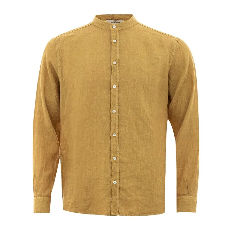 Men’s comfy madras shirt-Gran Sasso  Linen Elegance Men's Men's Shirt